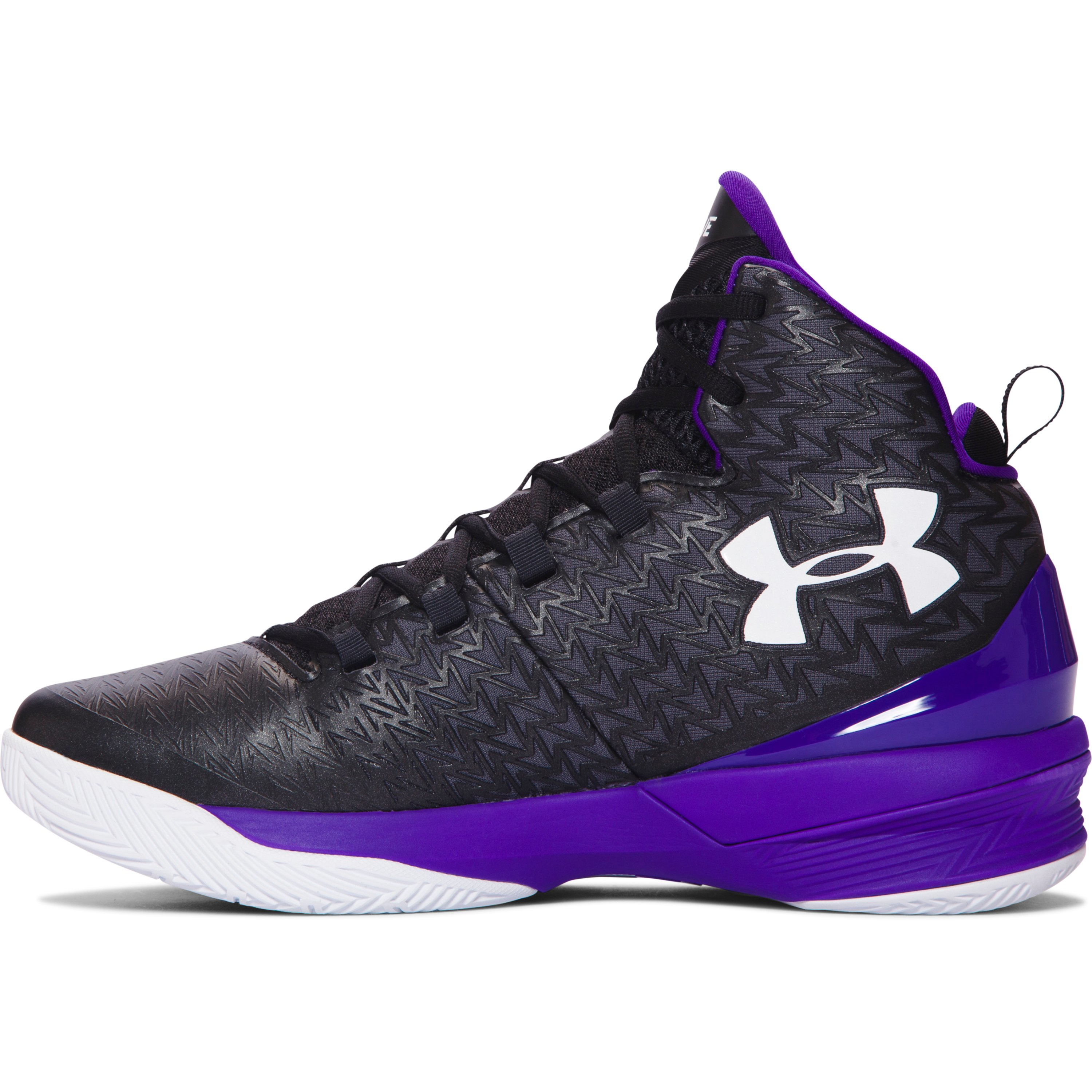 purple and grey basketball shoes